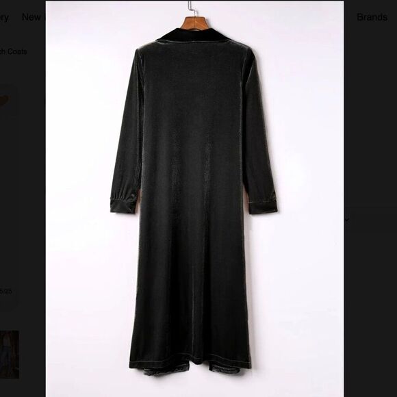 NWT Open Front Long Sleeve Coat - black in small - Picture 4 of 6
